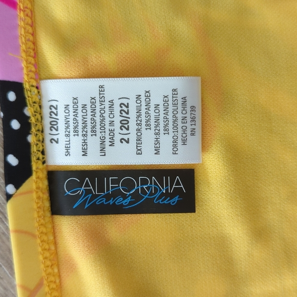 California Waves Plus Bikini Bottom 2X - Picture 6 of 7